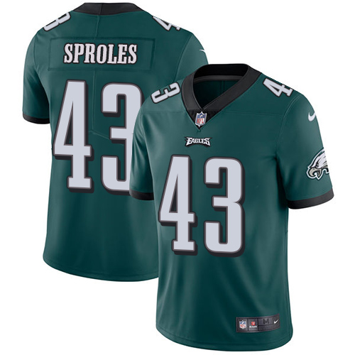 2019 men Philadelphia Eagles #43 Sproles green Nike Vapor Untouchable Limited NFL Jersey->philadelphia eagles->NFL Jersey